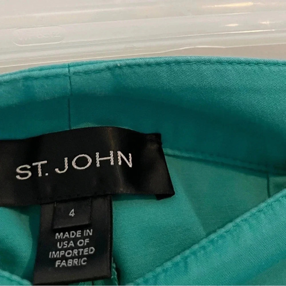 St. John mint green crop pant vacation casual pastel quietluxury coastalgrandma - Picture 3 of 7